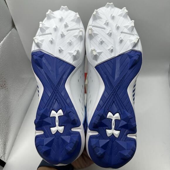Under Armour Leadoff Low RM Baseball Cleats Youth 5.5 Blue White Lace Up Low Top - Picture 5 of 7